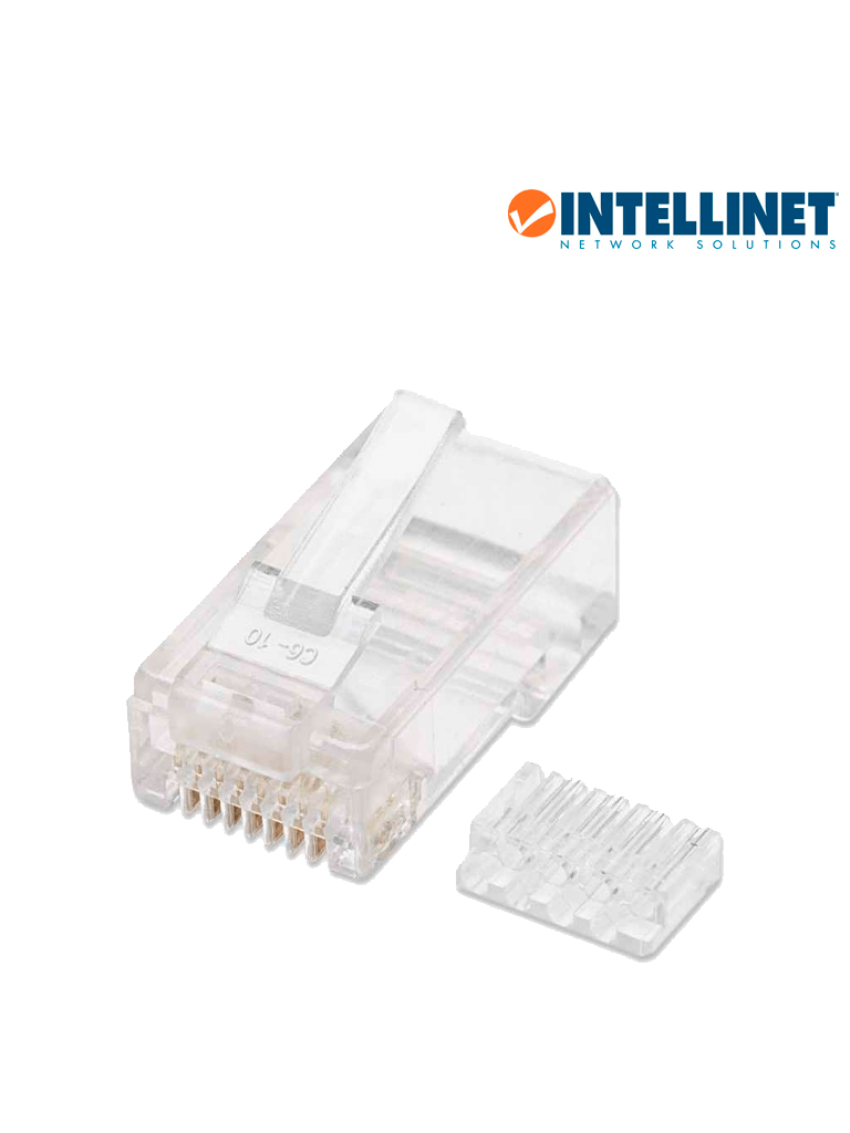 INTELLINET 503006 - Enchufe RJ45 CAT6 sólido UTP, bote de 100 piezas, con 15 micras de oro. - Image 3