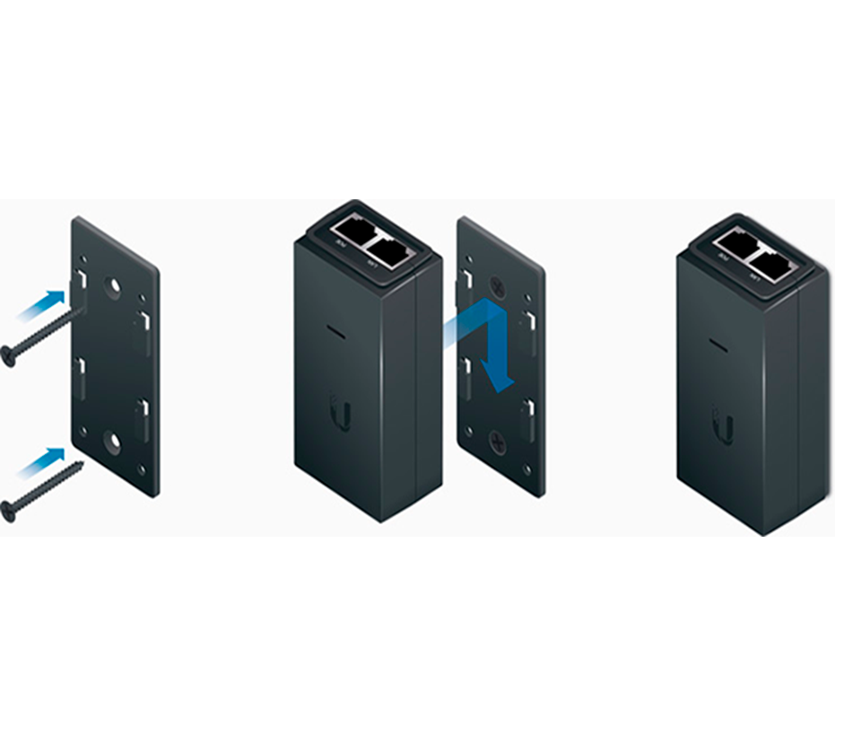 UBIQUITI POE-24-12W-G - Inyector PoE pasivo Gigabit para equipos Ubiquiti de 24 VDC, 0.5A y función de reinicio remoto. - Image 3