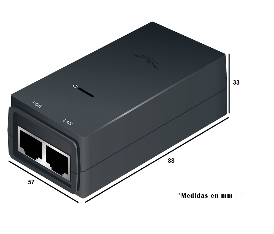 UBIQUITI POE-24-12W-G - Inyector PoE pasivo Gigabit para equipos Ubiquiti de 24 VDC, 0.5A y función de reinicio remoto. - Image 5