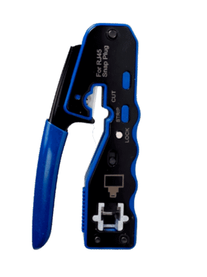 TCE LN-NET-EP670 - Herramienta de Corte y Terminado para Plugs Pass Through RJ45, Acero al Carbón, Mango Ergonómico ABS + TPR.