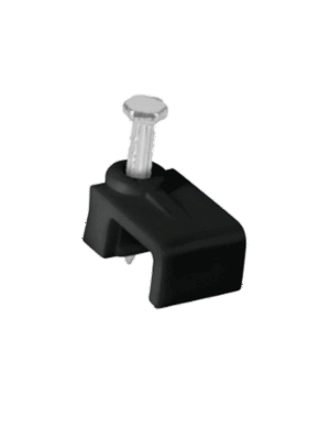 TCE LMG-NCC-5mm-BKQ50 - Grapa cuadrada de pared / medida interna 5 mm / Altura 6 mm / Color negro / Bolsa de 50 piezas