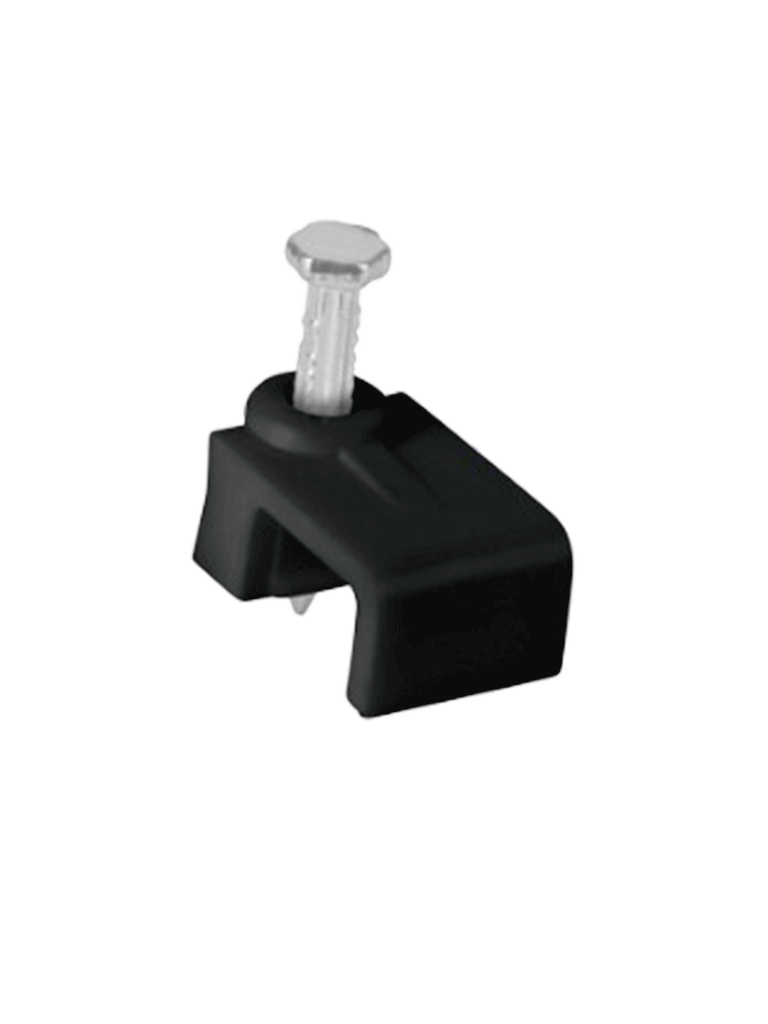 TCE LMG-NCC-5mm-BKQ50 - Grapa cuadrada de pared / medida interna 5 mm / Altura 6 mm / Color negro / Bolsa de 50 piezas