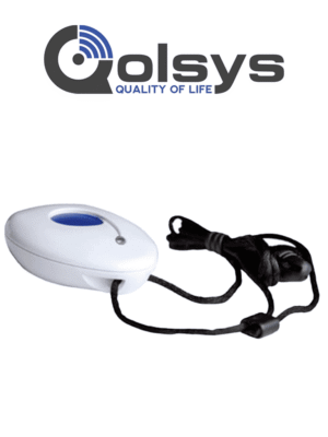 QOLSYS IQFALLPENDANT - QS1314-840 Botón de Emergencia de Caída Inalámbrico para Qolsys QS1314-840. Detecta automáticamente si el usuario cae o puede presionar el botón para pedir ayuda. (Alarm.com)