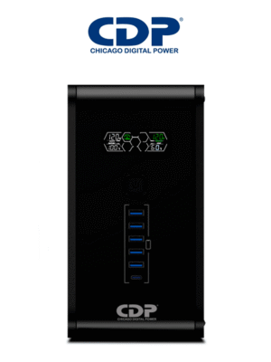 CDP R-Smart1510 - UPS de 1500VA / 900W con pantalla LCD, 10 terminales de salida: 5 con respaldo y AVR, y 5 con supresión de picos.