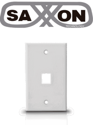 SAXXON A1751A - Placa de pared / Vertical / 1 Puerto tipo keystone / Color blanco