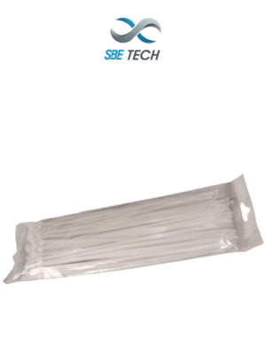 SBE TECH CN36X200 - Cincho sujetacable 3.6x200 mm color blanco, 100 piezas, nylo