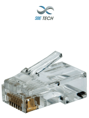 SBE TECH PLUGRJ45C6 - Conector plug RJ45 para cable UTP CAT 6 con recubrimiento de oro de 50 micras, paquete de 50 piezas