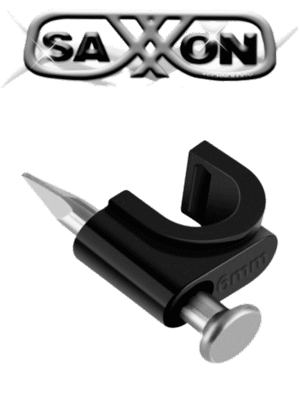 SAXXON GRA955N- Bolsa de 50 grapas de pared/ Color negro/ Diametro: 6mm / Con clavo de 3/4 para concreto de alta resistencia