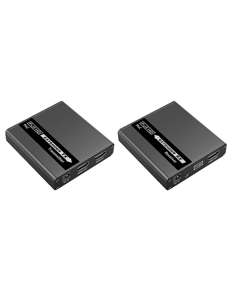 SAXXON LKV223P - Kit extensor de video HDMI/ Resolucion 4K/ 60 Hz/ Hasta 70 metros con Cat6/ 6A/ 7 Cero latencia/ Loop HDMI/ Soporta HDR/ Infra rojo de 2 Vias/ Salida de audio/ Se energiza solo el transmisor - Image 3