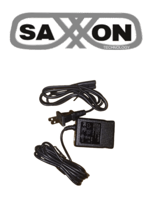 SAXXON SW00120100S10 - Fuente de Poder Regulada / 12V CC, 1 Amper / Conector Macho / Voltaje de entrada: 100-240V / Ideal para Cámaras de CCTV , Controles de Acceso y Asistencia / Cable de 95 cm /