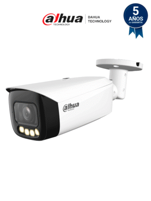DAHUA IPC-HFW5449T1-ZE-LED - Camara IP Bullet de 4 Megapixeles/ Full Color con Lente Motorizado de 2.7 a 12mm/ IP67/ E&S de Alarma/ Ranura para Micro SD/ Entrada de Micrófono y altavoz integrados/ ePoE