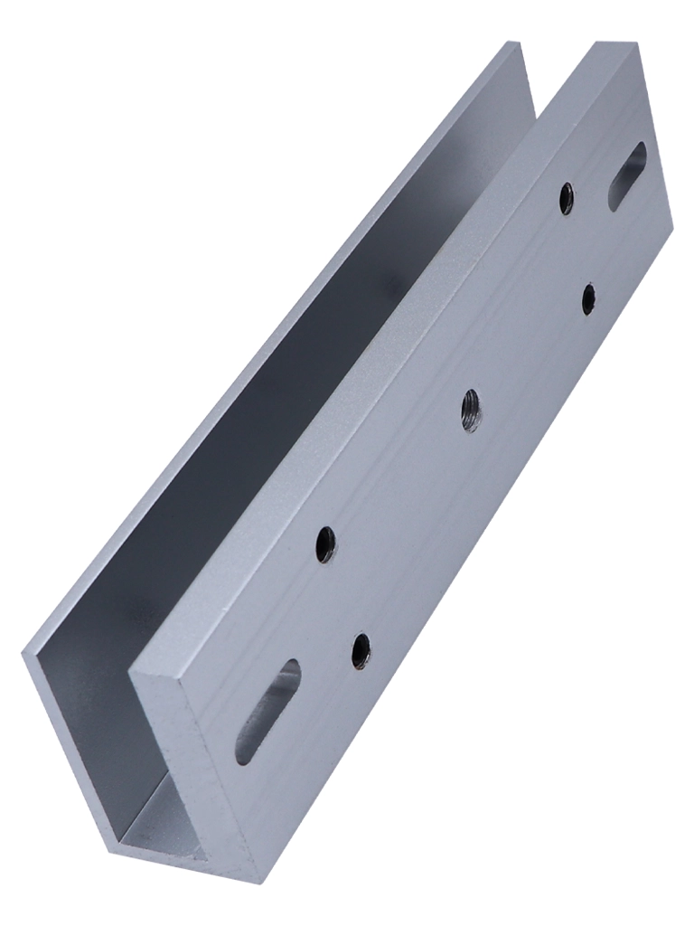 ZKTECO LMB280U - Soporte de Montaje para Puertas de Vidrio sin Marco, Tipo U, Aluminio Anodizado, Compatible con Cerradura Magnética LM200LED - Image 2