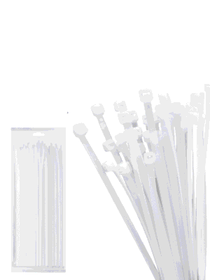 TCE LMG-SZS4X200B - Cincho de Nylon Color Blanco, Bolsa con 100 piezas, Medida 3.6mm Ancho X 200mm Largo, Certificación UL 94V-2