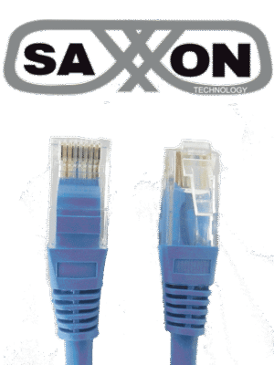 SAXXON P5E1UA - Cable patch cord UTP 1 metro / CAT 5E / Color azul
