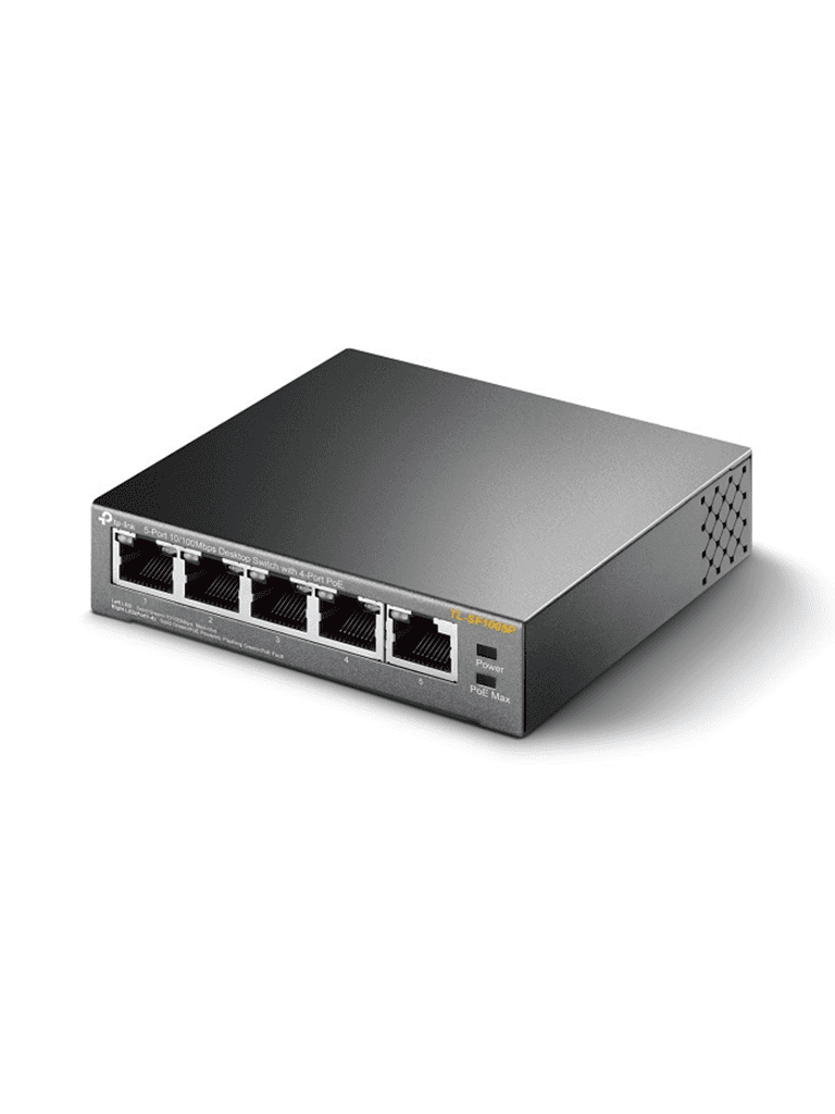TP-LINK TL-SF1005P - Switch PoE no administrable con 5 puertos Fast Ethernet, incluyendo 4 puertos PoE AF. Suministro PoE hasta 67W y modo extendido para conexiones de hasta 250m. - Image 4