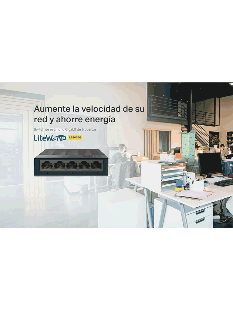 TP-LINK LS1005G - Switch para escritorio 5 puertos 10/100/1000Mbps. - Image 2