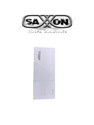 SAXXON THF02 - TAG De papel ADHERIBLE / Altas temperaturas / Compatible con Lectoras SAXR2656 & SAXR2657 / Folio Impreso