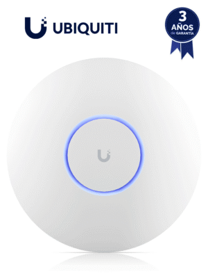 UBIQUITI U7-PRO- AP WIFI 7 con frecuencia de 6GHZ libre de interferencia , Montaje en techo , 1 Puerto RJ45 de 2.5 GbE , 5765 Mbps en 6Ghz , Alimentación por POE 802.3at , 300 usuarios.