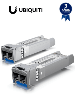 UBIQUITI UACC-OM-SM-10G-D-2 - Paquete de 2 transceptores SFP+ monomodo de 10 Gbps con conectores LC, compatibles con UFiber