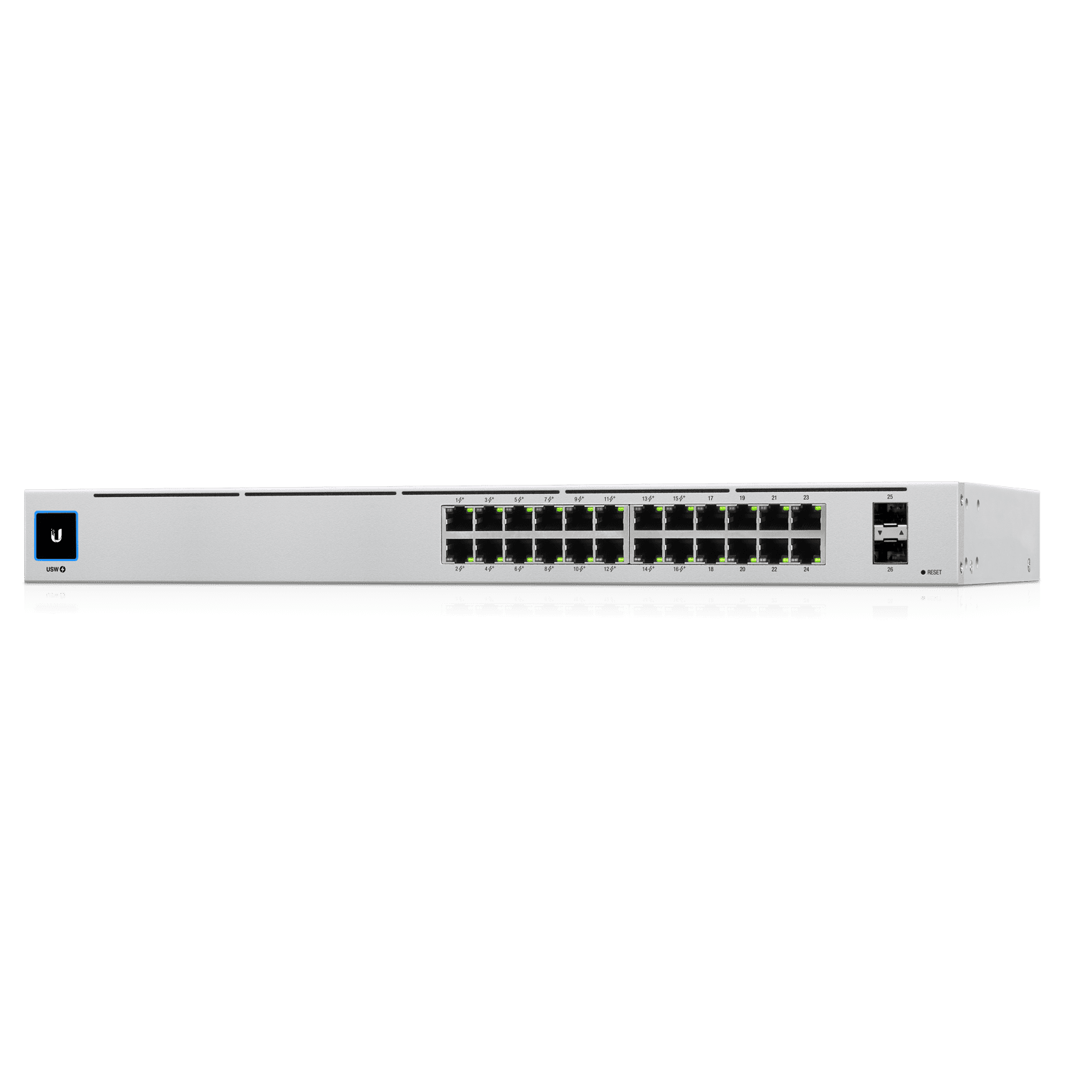 UBIQUITI USW-24-POE UniFi Switch Gen2, Capa 2 de 24 puertos (16 PoE 802.3af/at + 8 Gigabit) + 2 puertos 1G SFP, con 95W de potencia y pantalla informativa. - Image 3