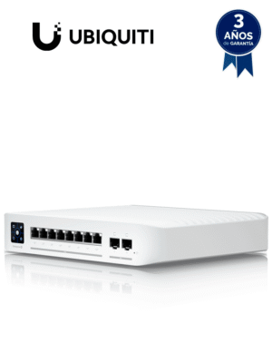 UBIQUITI USW-ENTERPRISE-8-POE - Switch capa 3 Administrable/ 8 puertos 2.5 GbE PoE/ 802.3at PoE/ 2 puertos 10G SFP+