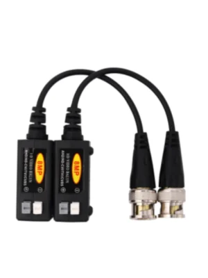 SAXXON VB - 01 Par de Transceptores Pasivos 4K 8MP (Video Baluns), Botón Push Superior, Empalmes Ordenados, 4K hasta 150m, 4MP a 200m, 1080p hasta 250m, Soporta HDCVI/HDTVI/AHD/CVBS