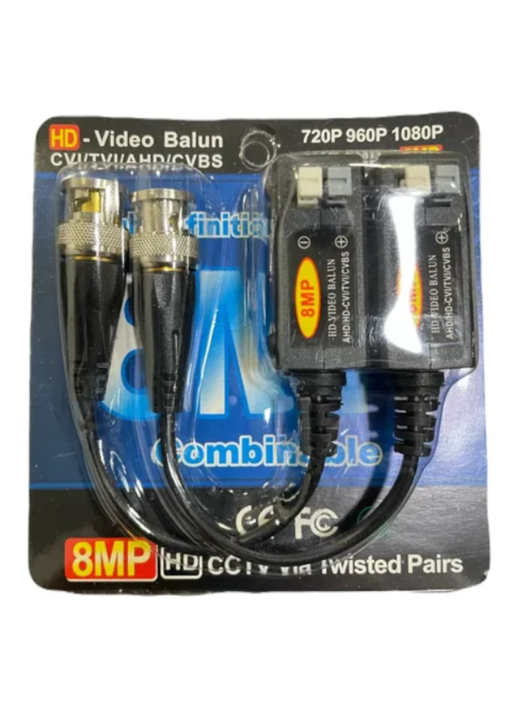 SAXXON VB - 01 Par de Transceptores Pasivos 4K 8MP (Video Baluns), Botón Push Superior, Empalmes Ordenados, 4K hasta 150m, 4MP a 200m, 1080p hasta 250m, Soporta HDCVI/HDTVI/AHD/CVBS - Image 2