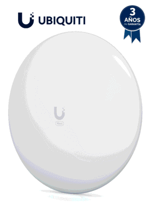 UBIQUITI WAVE-LR- Antena cliente para WAVE-AP, con frecuencia de 60 GHz y tasa de transferencia de hasta 2 Gbps. Incluye respaldo a 5 GHz y es compatible únicamente con WAVE-AP