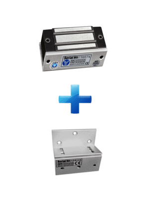 YLI YM60ZPACK Paquete de Cerradura Magnética YM60 60Kg (120LB) incluye Soporte de Fijación tipo Z