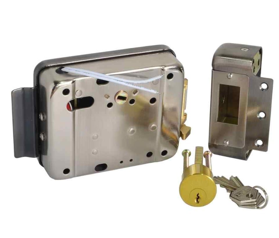 YLI ABK702BL - Cerradura Eléctrica Izquierda / Carcasa Metálica / Apertura con Botón, Llave / 12VDC / Uso Interior / Compatible con Controles de Acceso - Image 2