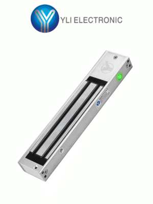 YLI YM280NLED - Cerradura Magnética con LED / Fuerza de Sujeción 280Kg /600Lb / Voltaje Dual 12v/24 VDC / Puertas de madera, vidrio, metálica