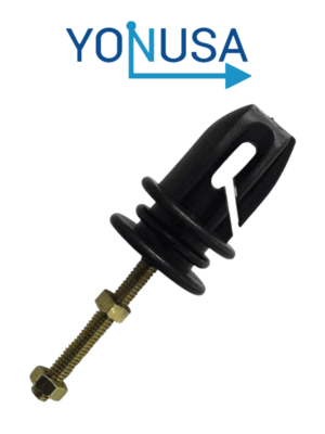 YONUSA AP401 - Aislador 3 en 1 realiza funcion de aislador Paso, esquina y tensor para cercos electricos / Resistente a la corrosión / Resistencia de tensión de 70 a 120 Kgs