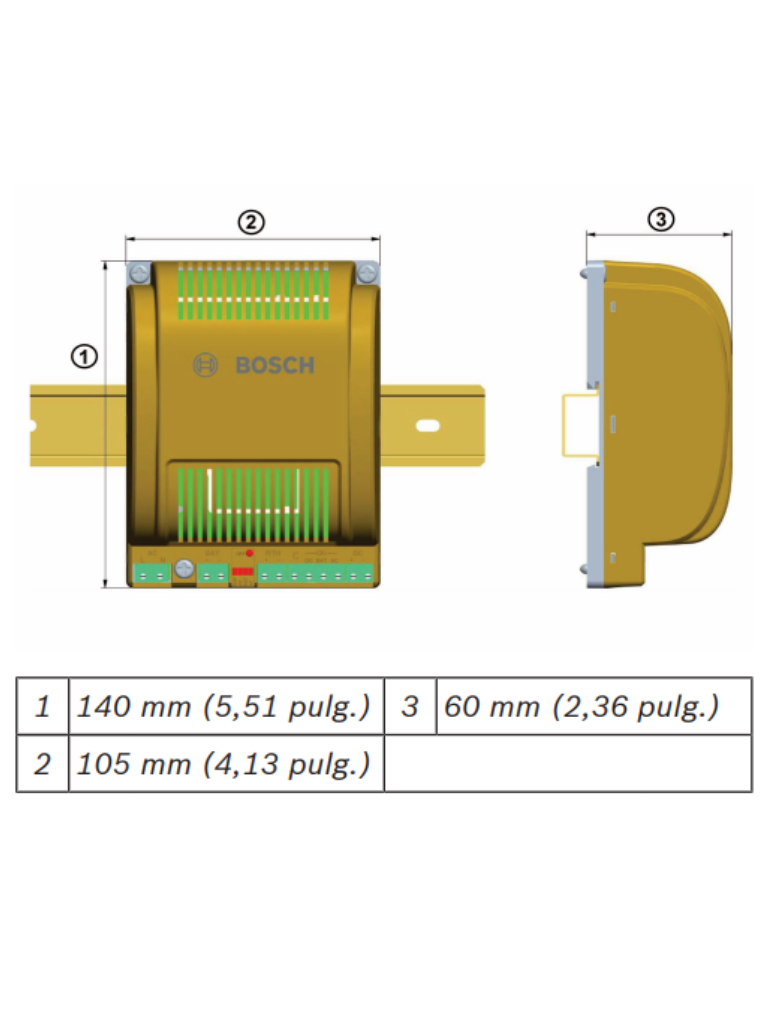 BOSCH A_APSPSU60 - Fuente de energia 12V o 24V / Puerto para bateria integrado / Compatible con controlador AMC2 - Image 5