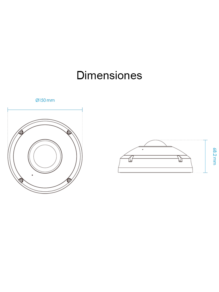 VIVOTEK FE9380-HV - Cámara IP fisheye exterior 5 MP, H.265, panorámica 360º, Smart IR 10m, WDR Pro, micrófono integrado, IP66/IK10, ciberseguridad Trend Micro, Smart Stream III, visión SNV, NDAA, ONVIF - Image 2