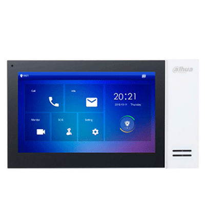 DAHUA KTP01L(S) - Kit de Videoportero IP con Frente de Calle Metálico Antivandálico y cámara de 2MP. Incluye monitor táctil de 7", ranura SD, control de puerta, E/S de alarmas, y switch PoE de 6 puertos, 36W. Ideal para seguridad avanzada/ - Image 2