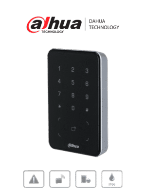 DAHUA DHI-ASR2101A-ME - Lectora con Tecnologia Dual con Teclado para Panel de Control de Acceso/ Soporta Tarjetas ID y Mifare/ Soporta Passwords/ Wiegand y RS-485/ Soporta Uso Exterior/