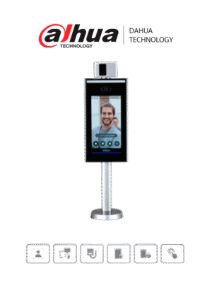 DAHUA DHI-ASI7223X-A-V1-T1 - Control de Acceso con Reconocimiento Facial y Medición de Temperatura/ Pantalla touch de 7 Pulgadas/ Soporta 100,000 Usuarios, 100,000 Rostros, 100,000 Tarjetas, 300,000 Registros/ Montaje en Torniquete/